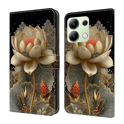 Crystal-Like Painted Vegan Leather Phone Case, For Redmi Note 13 Pro 4G, For Redmi Note 13 4G, For Redmi 13C 4G 5G, For Redmi K70E / Poco X6 Pro, For Redmi Note 13 5G, For Redmi Note 13 Pro+, For Redmi Note 13 Pro 5G