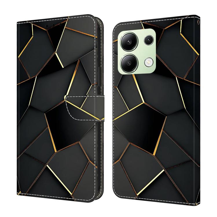 Crystal-Like Painted Vegan Leather Phone Case, For Redmi Note 13 Pro 4G, For Redmi Note 13 4G, For Redmi 13C 4G 5G, For Redmi K70E / Poco X6 Pro, For Redmi Note 13 5G, For Redmi Note 13 Pro+, For Redmi Note 13 Pro 5G