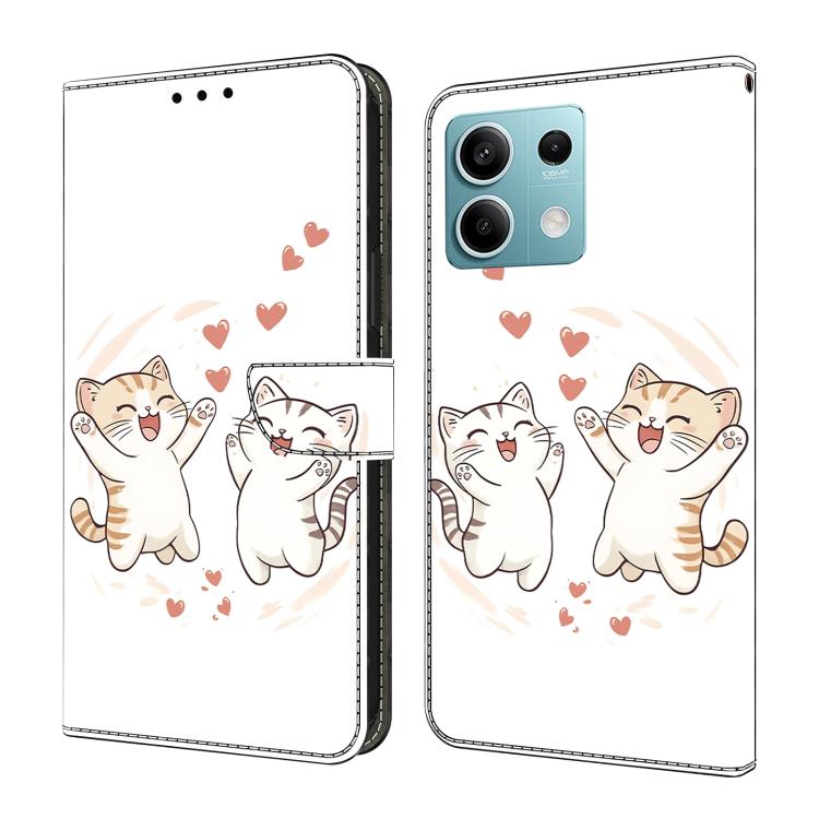 Crystal-Like Painted Vegan Leather Phone Case, For Redmi K70E / Poco X6 Pro, For Redmi Note 13 5G, For Redmi Note 13 Pro+, For Redmi Note 13 Pro 5G