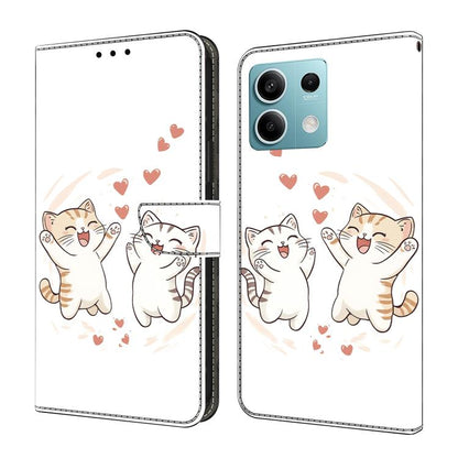 Crystal-Like Painted Vegan Leather Phone Case, For Redmi K70E / Poco X6 Pro, For Redmi Note 13 5G, For Redmi Note 13 Pro+, For Redmi Note 13 Pro 5G