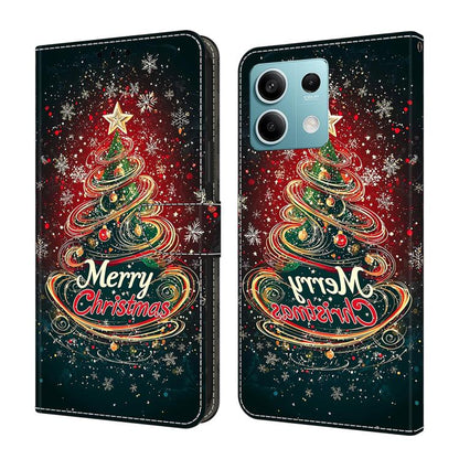 Crystal-Like Painted Vegan Leather Phone Case, For Redmi K70E / Poco X6 Pro, For Redmi Note 13 5G, For Redmi Note 13 Pro+, For Redmi Note 13 Pro 5G
