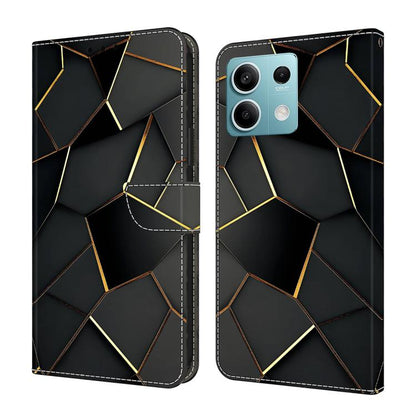 Crystal-Like Painted Vegan Leather Phone Case, For Redmi K70E / Poco X6 Pro, For Redmi Note 13 5G, For Redmi Note 13 Pro+, For Redmi Note 13 Pro 5G