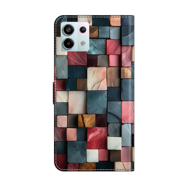 Crystal-Like Painted Vegan Leather Phone Case, For Redmi Note 13 Pro 4G, For Redmi Note 13 4G, For Redmi 13C 4G 5G, For Redmi K70E / Poco X6 Pro, For Redmi Note 13 5G, For Redmi Note 13 Pro+, For Redmi Note 13 Pro 5G