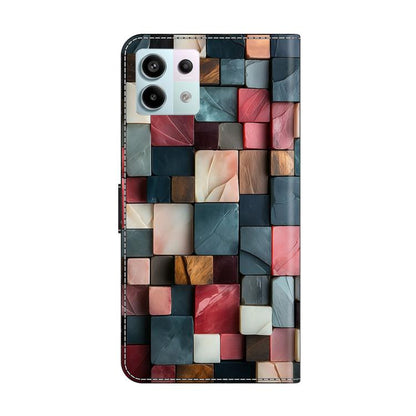 Crystal-Like Painted Vegan Leather Phone Case, For Redmi Note 13 Pro 4G, For Redmi Note 13 4G, For Redmi 13C 4G 5G, For Redmi K70E / Poco X6 Pro, For Redmi Note 13 5G, For Redmi Note 13 Pro+, For Redmi Note 13 Pro 5G