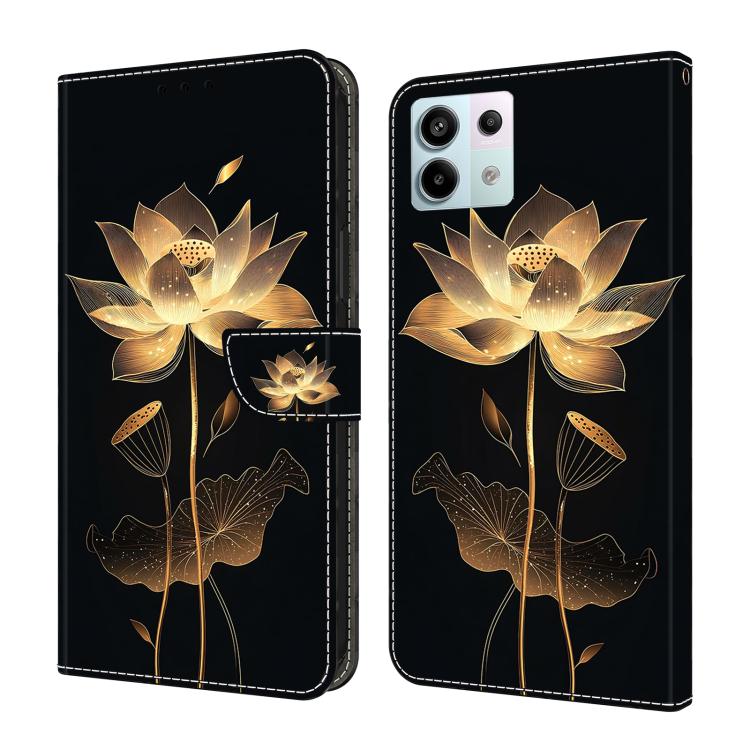 Crystal-Like Painted Vegan Leather Phone Case, For Redmi Note 13 Pro 4G, For Redmi Note 13 4G, For Redmi 13C 4G 5G, For Redmi K70E / Poco X6 Pro, For Redmi Note 13 5G, For Redmi Note 13 Pro+, For Redmi Note 13 Pro 5G