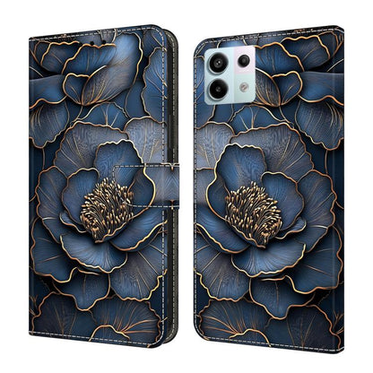 Crystal-Like Painted Vegan Leather Phone Case, For Redmi Note 13 Pro 4G, For Redmi Note 13 4G, For Redmi 13C 4G 5G, For Redmi K70E / Poco X6 Pro, For Redmi Note 13 5G, For Redmi Note 13 Pro+, For Redmi Note 13 Pro 5G