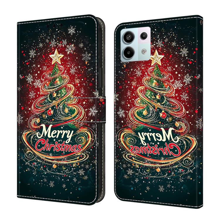 Crystal-Like Painted Vegan Leather Phone Case, For Redmi Note 13 Pro 4G, For Redmi Note 13 4G, For Redmi 13C 4G 5G, For Redmi K70E / Poco X6 Pro, For Redmi Note 13 5G, For Redmi Note 13 Pro+, For Redmi Note 13 Pro 5G