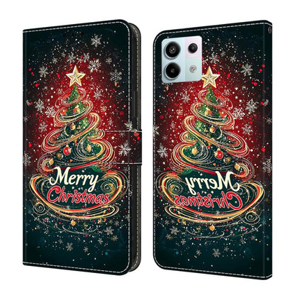 Crystal-Like Painted Vegan Leather Phone Case, For Redmi Note 13 Pro 4G, For Redmi Note 13 4G, For Redmi 13C 4G 5G, For Redmi K70E / Poco X6 Pro, For Redmi Note 13 5G, For Redmi Note 13 Pro+, For Redmi Note 13 Pro 5G