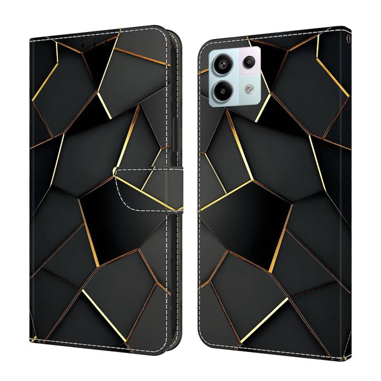 Crystal-Like Painted Vegan Leather Phone Case, For Redmi Note 13 Pro 4G, For Redmi Note 13 4G, For Redmi 13C 4G 5G, For Redmi K70E / Poco X6 Pro, For Redmi Note 13 5G, For Redmi Note 13 Pro+, For Redmi Note 13 Pro 5G