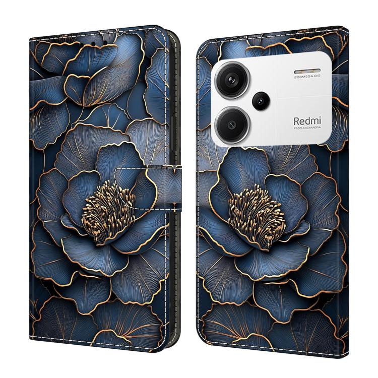 Crystal-Like Painted Vegan Leather Phone Case, For Redmi K70E / Poco X6 Pro, For Redmi Note 13 5G, For Redmi Note 13 Pro+, For Redmi Note 13 Pro 5G