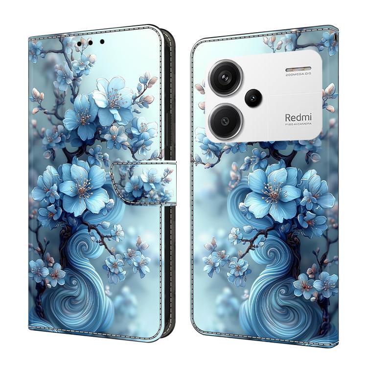 Crystal-Like Painted Vegan Leather Phone Case, For Redmi K70E / Poco X6 Pro, For Redmi Note 13 5G, For Redmi Note 13 Pro+, For Redmi Note 13 Pro 5G