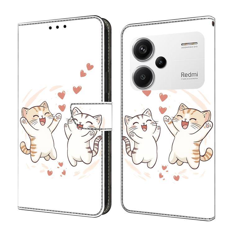Crystal-Like Painted Vegan Leather Phone Case, For Redmi K70E / Poco X6 Pro, For Redmi Note 13 5G, For Redmi Note 13 Pro+, For Redmi Note 13 Pro 5G