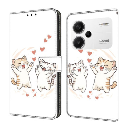 Crystal-Like Painted Vegan Leather Phone Case, For Redmi K70E / Poco X6 Pro, For Redmi Note 13 5G, For Redmi Note 13 Pro+, For Redmi Note 13 Pro 5G
