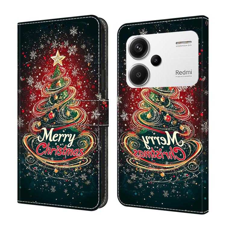 Crystal-Like Painted Vegan Leather Phone Case, For Redmi K70E / Poco X6 Pro, For Redmi Note 13 5G, For Redmi Note 13 Pro+, For Redmi Note 13 Pro 5G