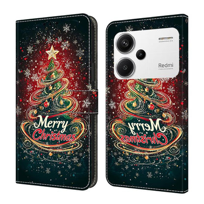 Crystal-Like Painted Vegan Leather Phone Case, For Redmi K70E / Poco X6 Pro, For Redmi Note 13 5G, For Redmi Note 13 Pro+, For Redmi Note 13 Pro 5G