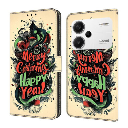 Crystal-Like Painted Vegan Leather Phone Case, For Redmi K70E / Poco X6 Pro, For Redmi Note 13 5G, For Redmi Note 13 Pro+, For Redmi Note 13 Pro 5G