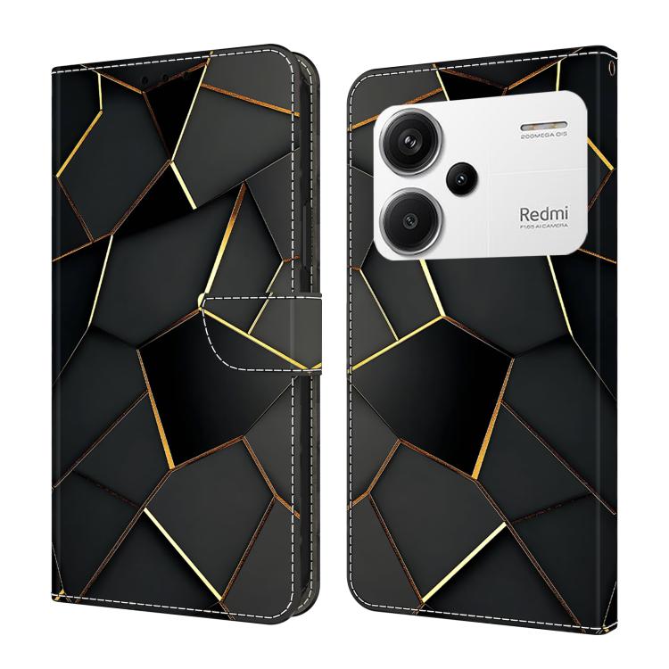 Crystal-Like Painted Vegan Leather Phone Case, For Redmi K70E / Poco X6 Pro, For Redmi Note 13 5G, For Redmi Note 13 Pro+, For Redmi Note 13 Pro 5G