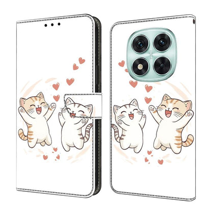 Crystal-Like Painted Vegan Leather Phone Case, For Redmi Note 14 Pro 4G, For Redmi Note 14 4G 163.25mm, For Redmi Note 14 5G, For Redmi Note 14 Pro 5G, For Redmi 14C 4G, For Redmi Note 13 Pro 4G, For Redmi Note 13 4G, For Redmi 13C 4G 5G