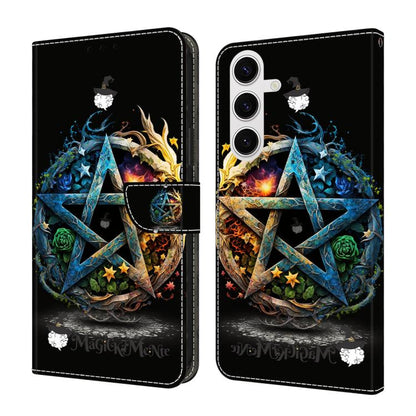 Crystal-Like Painted Vegan Leather Phone Case, For Samsung Galaxy S26+ 5G, For Samsung Galaxy S26 Ultra 5G, For Samsung Galaxy S26 5G, For Samsung Galaxy S25 FE 5G, For Samsung Galaxy S25 Edge 5G, For Samsung Galaxy S24 / S25 5G                        ...