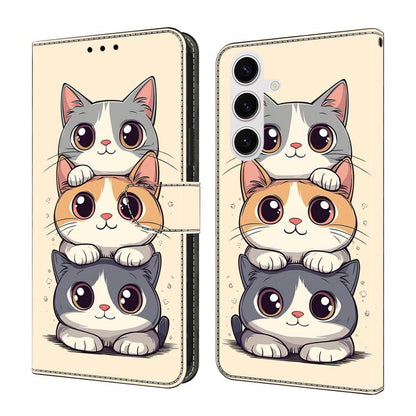 Crystal-Like Painted Vegan Leather Phone Case, For Samsung Galaxy S26+ 5G, For Samsung Galaxy S26 Ultra 5G, For Samsung Galaxy S26 5G, For Samsung Galaxy S25 FE 5G, For Samsung Galaxy S25 Edge 5G, For Samsung Galaxy S24 / S25 5G                        ...