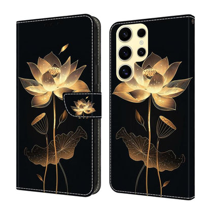 Crystal-Like Painted Vegan Leather Phone Case, For Samsung Galaxy S24 FE 5G, For Samsung Galaxy S24 Ultra 5G, For Samsung Galaxy S23 Ultra 5G, For Samsung Galaxy S23+ 5G, For Samsung Galaxy S23 5G