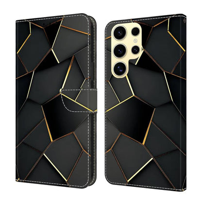 Crystal-Like Painted Vegan Leather Phone Case, For Samsung Galaxy S24 FE 5G, For Samsung Galaxy S24 Ultra 5G, For Samsung Galaxy S23 Ultra 5G, For Samsung Galaxy S23+ 5G, For Samsung Galaxy S23 5G