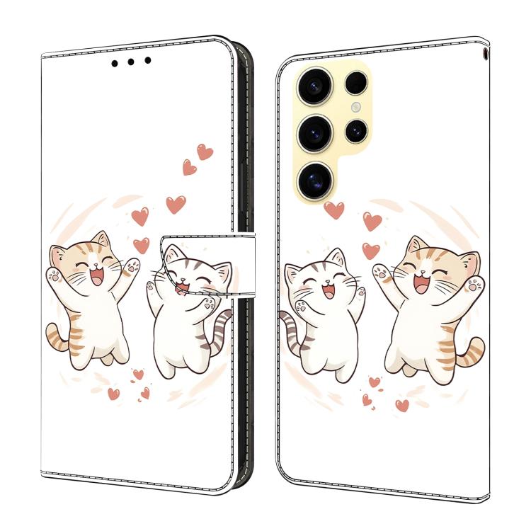 Crystal-Like Painted Vegan Leather Phone Case, For Samsung Galaxy S24 FE 5G, For Samsung Galaxy S24 Ultra 5G, For Samsung Galaxy S23 Ultra 5G, For Samsung Galaxy S23+ 5G, For Samsung Galaxy S23 5G