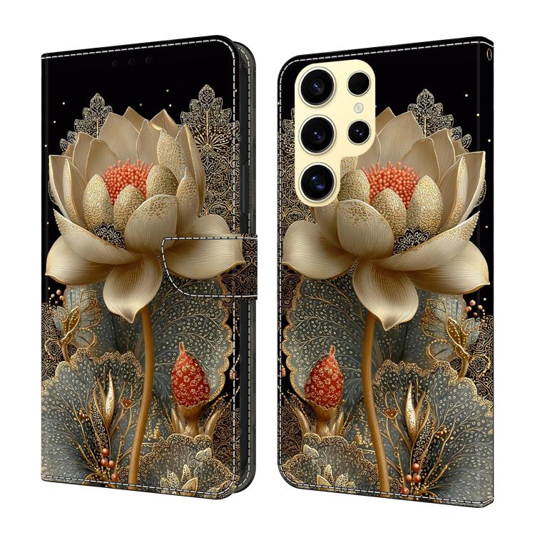 Crystal-Like Painted Vegan Leather Phone Case, For Samsung Galaxy S24 FE 5G, For Samsung Galaxy S24 Ultra 5G, For Samsung Galaxy S23 Ultra 5G, For Samsung Galaxy S23+ 5G, For Samsung Galaxy S23 5G