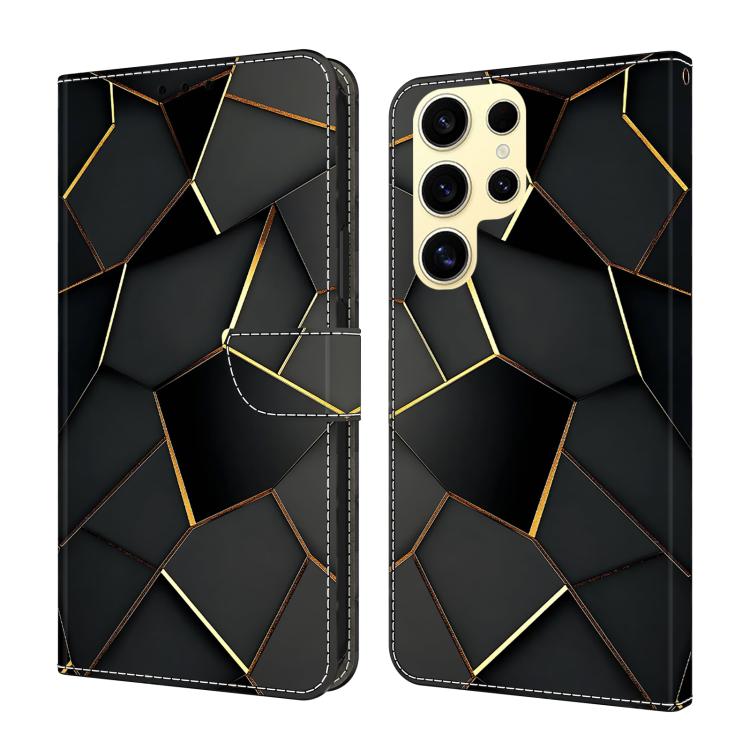 Crystal-Like Painted Vegan Leather Phone Case, For Samsung Galaxy S24 FE 5G, For Samsung Galaxy S24 Ultra 5G, For Samsung Galaxy S23 Ultra 5G, For Samsung Galaxy S23+ 5G, For Samsung Galaxy S23 5G