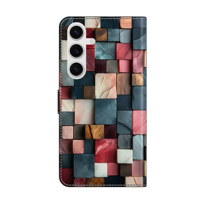Crystal-Like Painted Vegan Leather Phone Case, For Samsung Galaxy S24 FE 5G, For Samsung Galaxy S24 Ultra 5G, For Samsung Galaxy S23 Ultra 5G, For Samsung Galaxy S23+ 5G, For Samsung Galaxy S23 5G