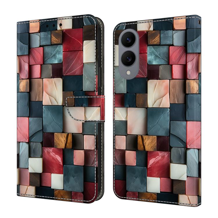 Crystal-Like Painted Vegan Leather Phone Case, For Samsung Galaxy S26+ 5G, For Samsung Galaxy S26 Ultra 5G, For Samsung Galaxy S26 5G, For Samsung Galaxy S25 FE 5G, For Samsung Galaxy S25 Edge 5G, For Samsung Galaxy S24 / S25 5G                        ...