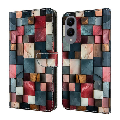 Crystal-Like Painted Vegan Leather Phone Case, For Samsung Galaxy S26+ 5G, For Samsung Galaxy S26 Ultra 5G, For Samsung Galaxy S26 5G, For Samsung Galaxy S25 FE 5G, For Samsung Galaxy S25 Edge 5G, For Samsung Galaxy S24 / S25 5G                        ...