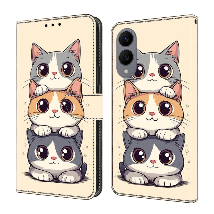 Crystal-Like Painted Vegan Leather Phone Case, For Samsung Galaxy S26+ 5G, For Samsung Galaxy S26 Ultra 5G, For Samsung Galaxy S26 5G, For Samsung Galaxy S25 FE 5G, For Samsung Galaxy S25 Edge 5G, For Samsung Galaxy S24 / S25 5G                        ...