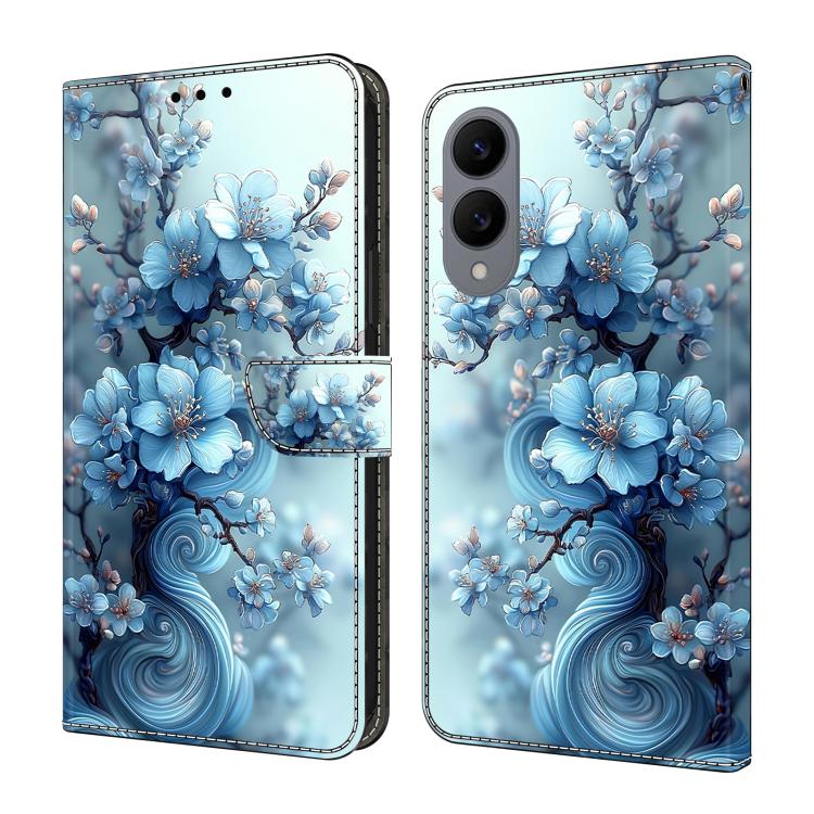 Crystal-Like Painted Vegan Leather Phone Case, For Samsung Galaxy S26+ 5G, For Samsung Galaxy S26 Ultra 5G, For Samsung Galaxy S26 5G, For Samsung Galaxy S25 FE 5G, For Samsung Galaxy S25 Edge 5G, For Samsung Galaxy S24 / S25 5G                        ...