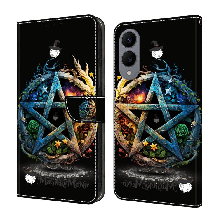 Crystal-Like Painted Vegan Leather Phone Case, For Samsung Galaxy S26+ 5G, For Samsung Galaxy S26 Ultra 5G, For Samsung Galaxy S26 5G, For Samsung Galaxy S25 FE 5G, For Samsung Galaxy S25 Edge 5G, For Samsung Galaxy S24 / S25 5G                        ...