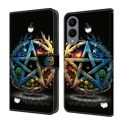 Crystal-Like Painted Vegan Leather Phone Case, For Samsung Galaxy S26+ 5G, For Samsung Galaxy S26 Ultra 5G, For Samsung Galaxy S26 5G, For Samsung Galaxy S25 FE 5G, For Samsung Galaxy S25 Edge 5G, For Samsung Galaxy S24 / S25 5G                        ...
