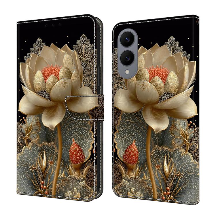 Crystal-Like Painted Vegan Leather Phone Case, For Samsung Galaxy S26+ 5G, For Samsung Galaxy S26 Ultra 5G, For Samsung Galaxy S26 5G, For Samsung Galaxy S25 FE 5G, For Samsung Galaxy S25 Edge 5G, For Samsung Galaxy S24 / S25 5G                        ...
