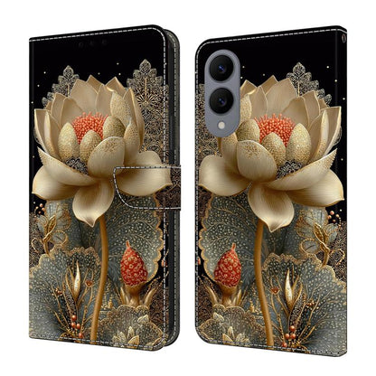 Crystal-Like Painted Vegan Leather Phone Case, For Samsung Galaxy S26+ 5G, For Samsung Galaxy S26 Ultra 5G, For Samsung Galaxy S26 5G, For Samsung Galaxy S25 FE 5G, For Samsung Galaxy S25 Edge 5G, For Samsung Galaxy S24 / S25 5G                        ...