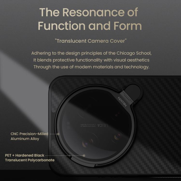 NILLKIN CarboProp Translucent Black CamShield Magnetic Phone Case, For Xiaomi 17 Ultra