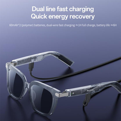 Yesido IO41 Smart Bluetooth-Compatible Glasses, IP54 Waterproof, HD Call, Open-Ear Audio Comfort, IO41