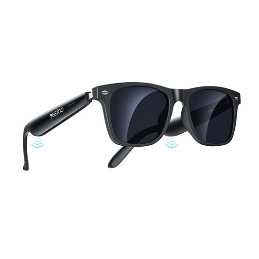Lunettes audio intelligentes Yesido IO38, lunettes de soleil compatibles Bluetooth 5.0 avec son Hi-Fi, appels mains libres, chargement magnétique et longue autonomie, IO38
