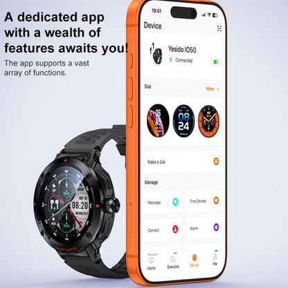 Yesido IO50 Smart Watch with TWS Earbuds, 2-in-1 Bluetooth-Compatible Smartwatch with Charging Box, 1.46 inch HD Display, NFC