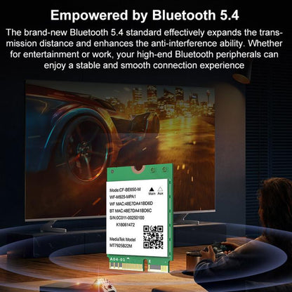COMFAST CF-BE650-M 6500Mbps WiFi7 Tri-Band M.2 Interface Laptop Wireless Network Card WiFi Module, CF-BE650-M