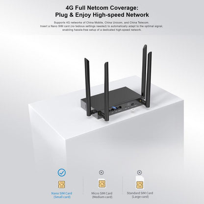 COMFAST CF-E15 Industrial Grade 4G SIM to Ethernet / WiFi Router, CF-E15