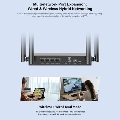 COMFAST CF-E15 Industrial Grade 4G SIM to Ethernet / WiFi Router, CF-E15