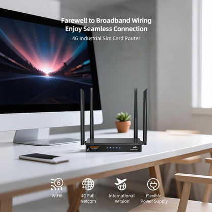 COMFAST CF-E15 Industrial Grade 4G SIM to Ethernet / WiFi Router, CF-E15
