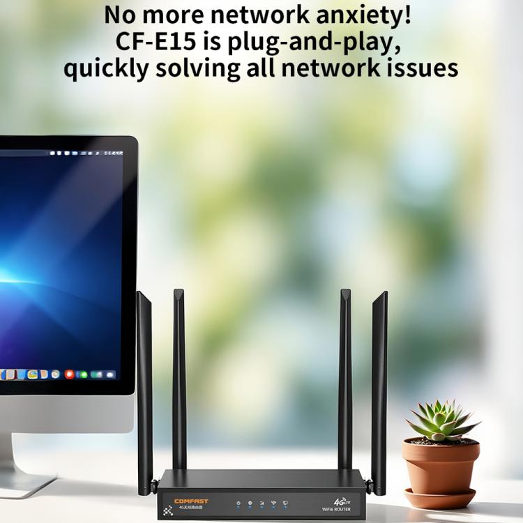 COMFAST CF-E15 Industrial Grade 4G SIM to Ethernet / WiFi Router, CF-E15