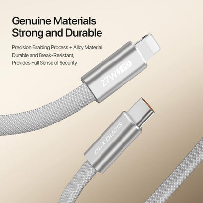DUX DUCIS AUTO Series 27W Type-C to 8 Pin Magnetic Nylon Braided Data Cable, Length: 1m, Type-C to 8 Pin