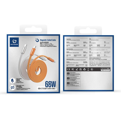 DUX DUCIS AUTO Series 60W Type-C to Type-C Magnetic Nylon Braided Data Cable, Length: 1m, Type-C to Type-C