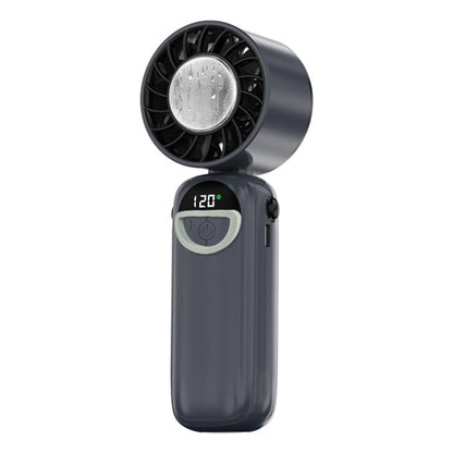S-11 Ventilateur portable pliable avec bandeau cervical, affichage LED et glace